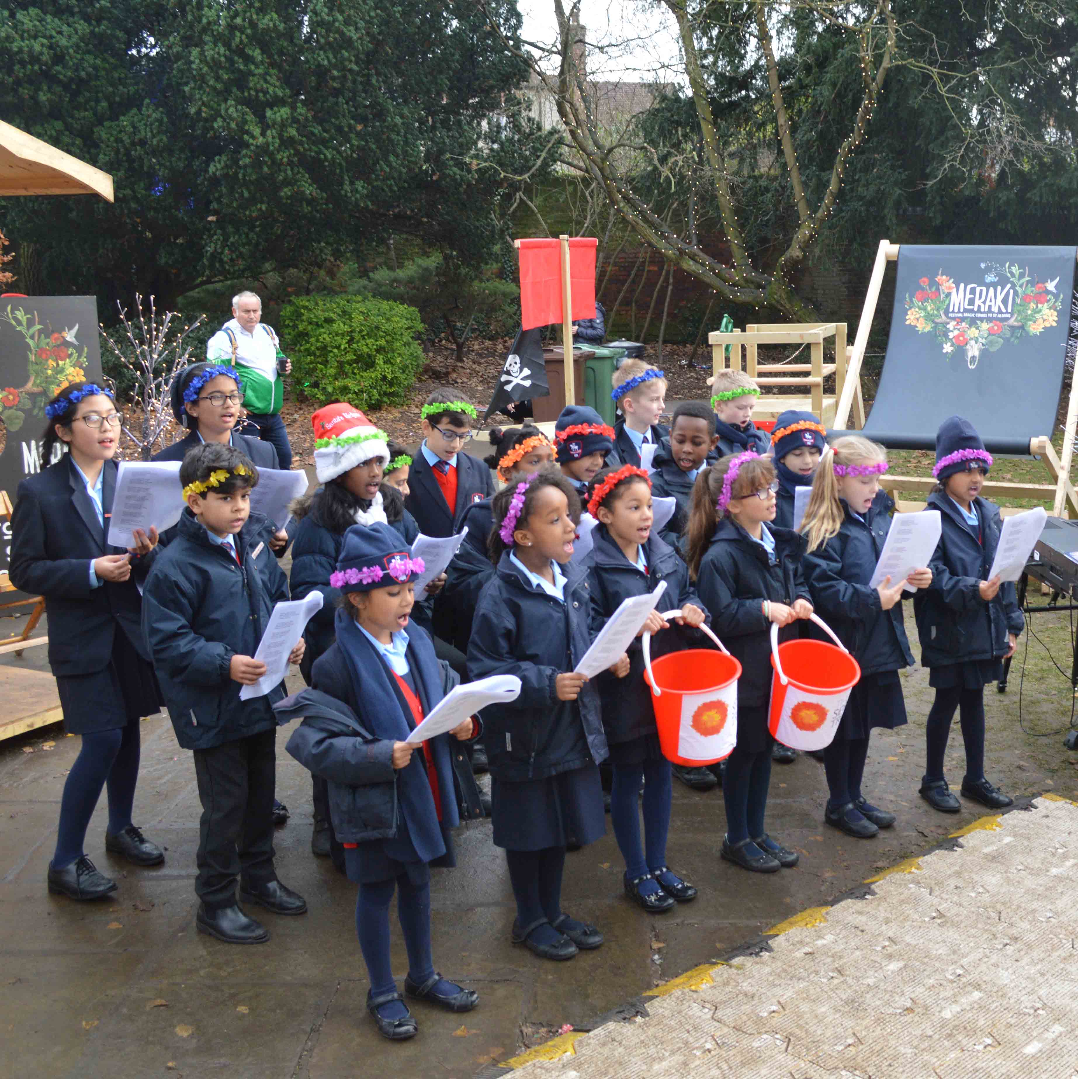 Choir performance at St Albans Christmas Market Preparatory